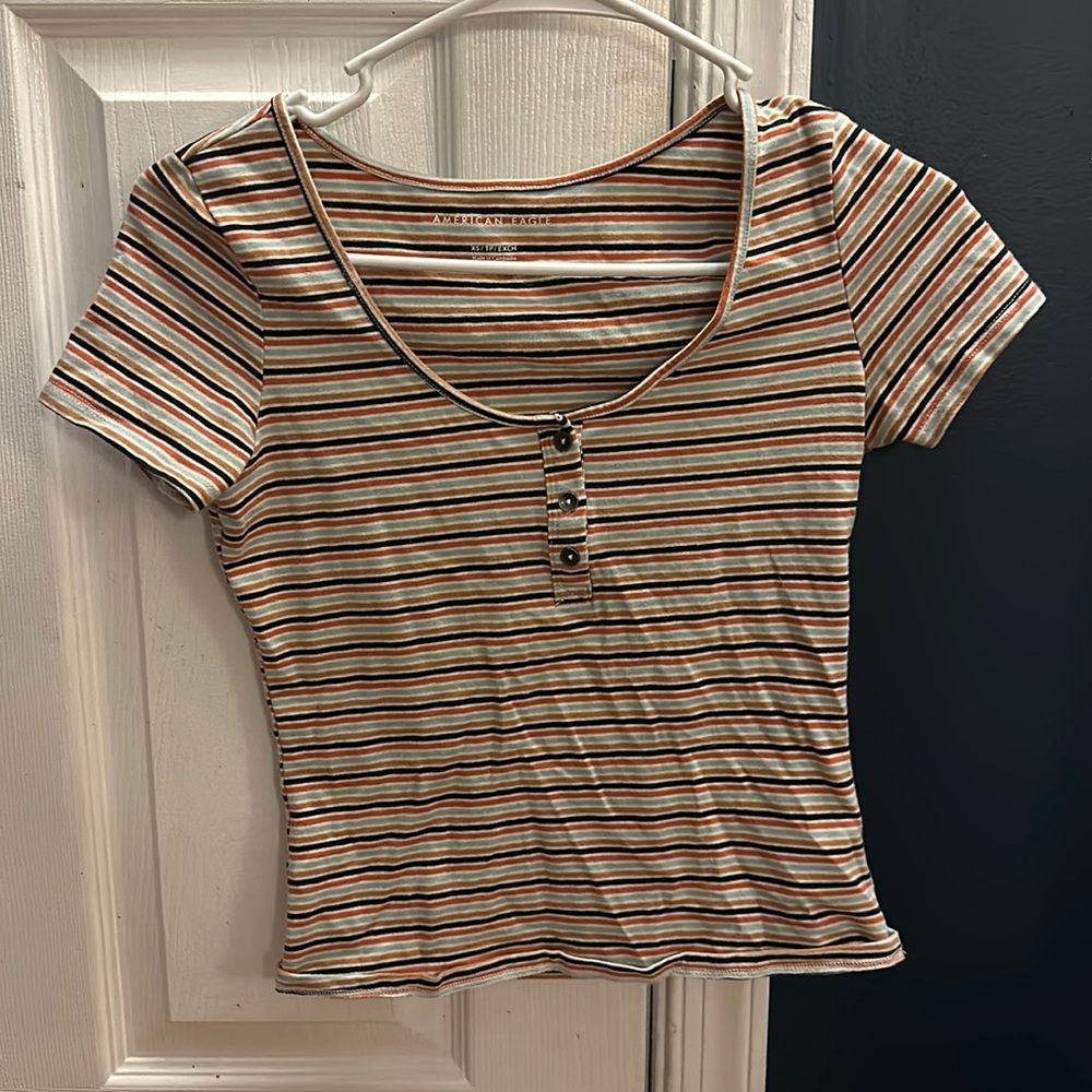 American Eagle Striped Shirt